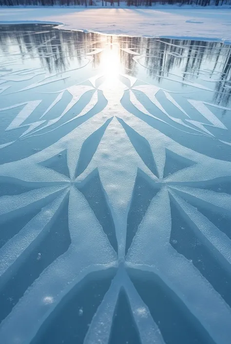 geometric patterns on ice 