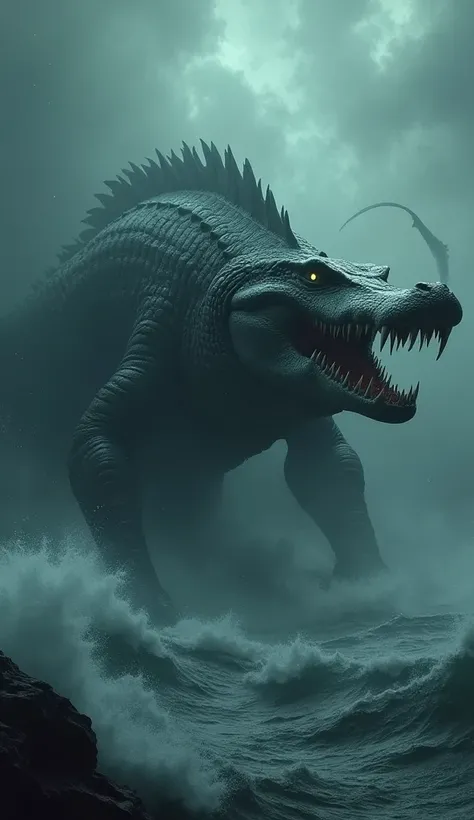 Half crocodile, half shark, a terrifying demon.