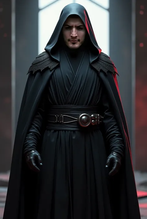  I need a picture of me as a villain , As if I were a Sith Lord , very powerful , trusted,  without errors in the image , Detailed, narcissistic, inspired by Artstation , arrogant,  hyperrealistic,  you can play a little with the stage and the dark colors,...