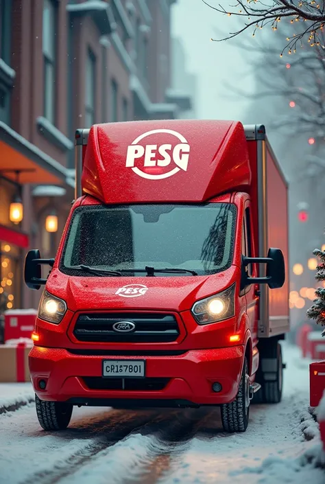 Imagine that you are a third year high school student and they left your homework to create a company that deals with the delivery of products with the PESG logo, that is very striking, that has a campaign that is for Christmas and that is red in color and...