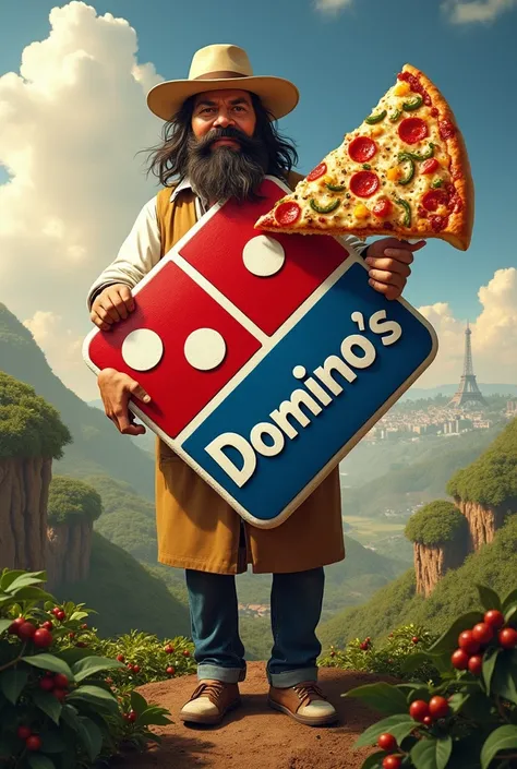 Dominos Pizza and Juan Valdez logo 