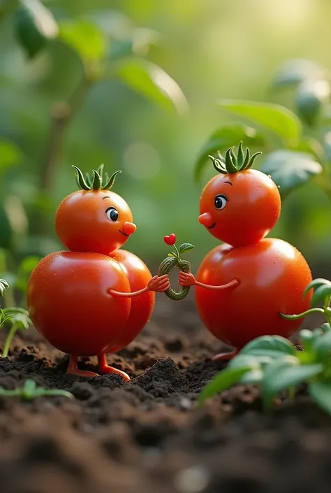  anatomy, 8K ultra HD, A tomato proposing marriage to a tomato 