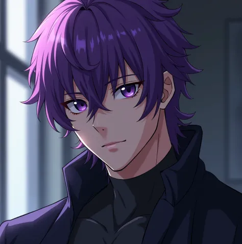 Purple Haired Man Anime