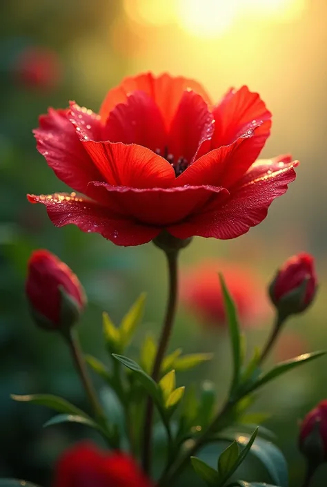  morning red flower