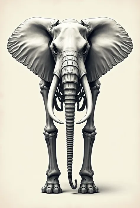 elephant skeleton stencil