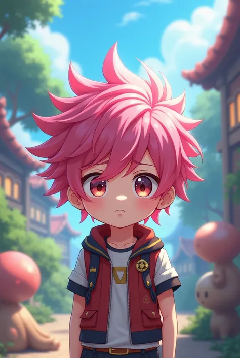  pink hair, incompetent, boy, Genshin Impact