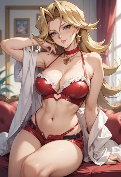 Mai Valentine from Yu GI Oh, sexy, blonde, seductive 