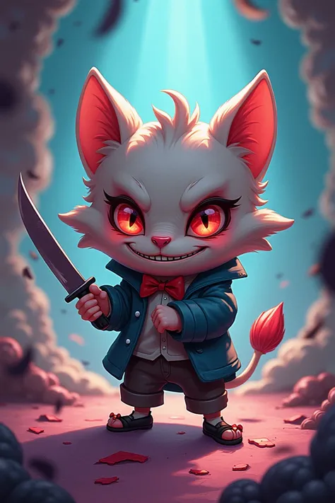 Chibi SWRLSInske,  holding a knife