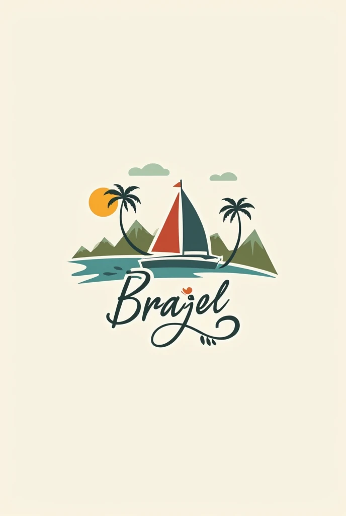 Make a logo for a travel agency called IKJ whose focus is traveling for couples.  Do it in the Portuguese language Brazil . I want travel symbols in Brazilian language