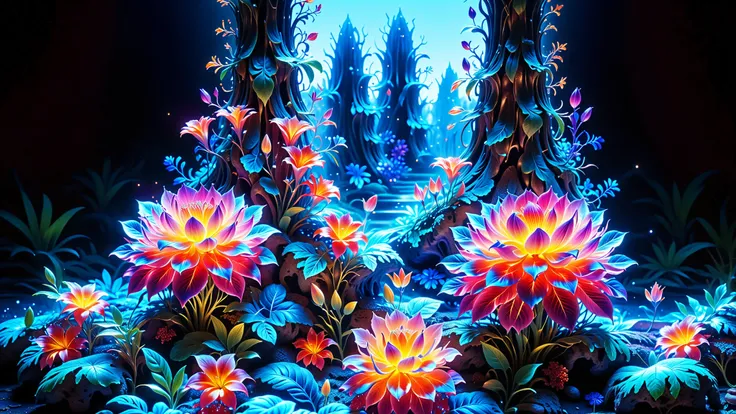 Supreme Quality, Super Detail, Official Art, Very High-Resolution 32K Wallpaper, Beautiful And Aesthetic, Ultra-Detailed Features, Awe-Inspiring Detail. A Surreal And Exotic Landscape Unfolds With Stunning Beauty In Every Corner, Vibrant And Filled With Co...