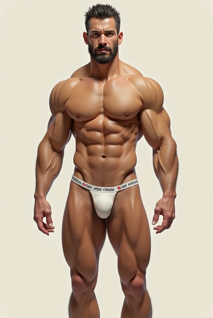 Man with a hard penis with a muscular body 

