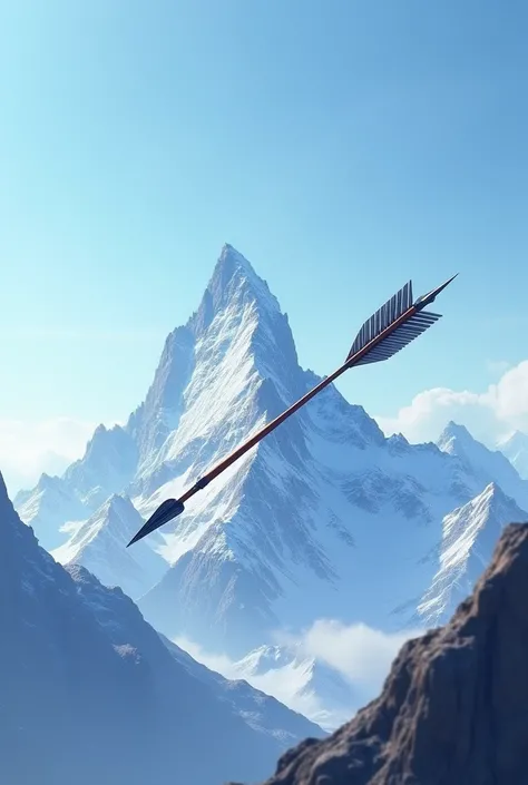 An arrow shot on a mountain