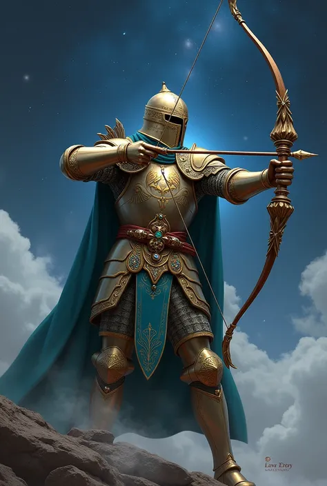  knight of the zodiac gemini, with his bow 