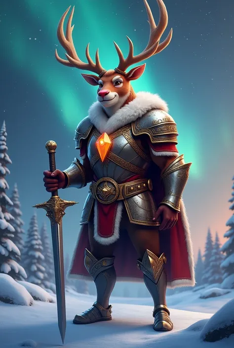 RUDOLF THE HUMANOID REINDEER, with armor 
