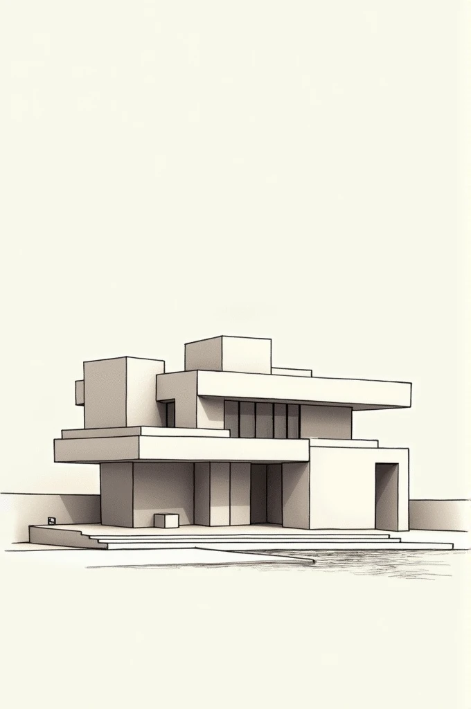  it creates an image of an architectural structure that is easy to draw where it is represented graphically, using different styles , techniques and materials its concept will be the word minimalist  