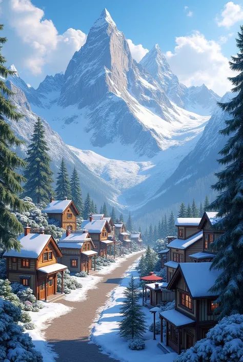 Beautiful town full of mountains
