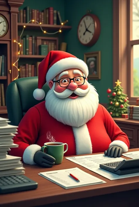 Santa Claus from the accounting career 