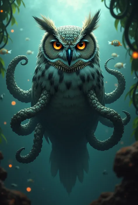 Fusion of an owl with octopus 