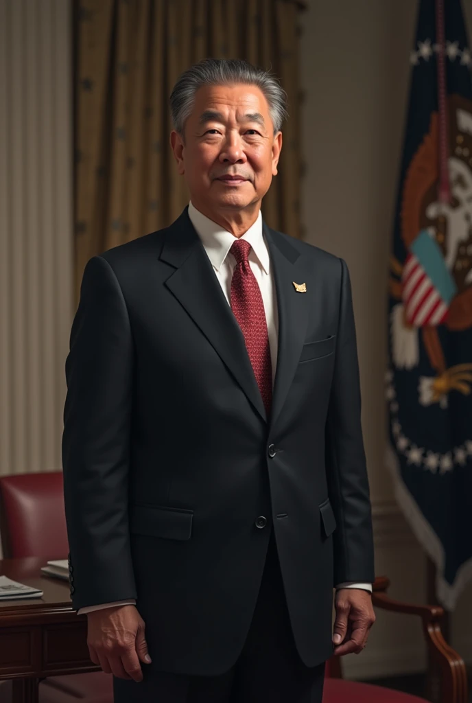 U.S. Presidential Portrait of a Presidency of Asian Descent