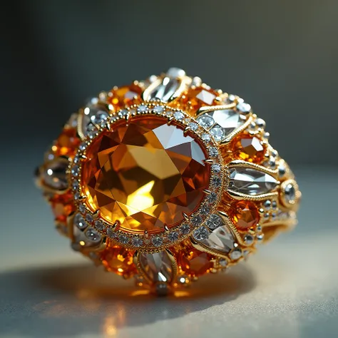 Photograph a luxurious and luxurious jewel from the front