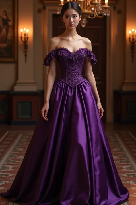 1700s midnight purple dress for an 18 yearold in that time period