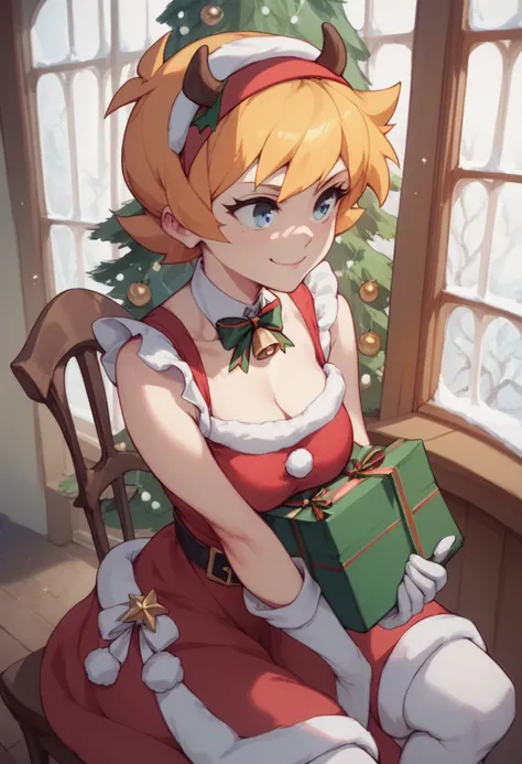 Lotte Jason, character with Christmas costume 