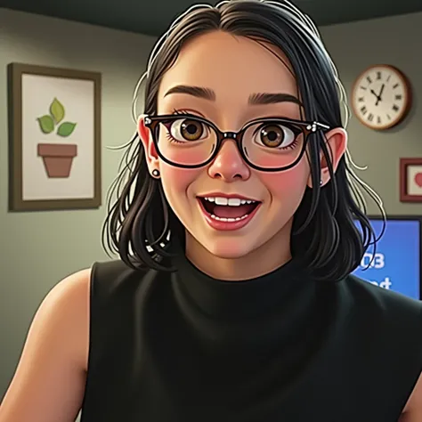  glasses Disney Pixar-inspired a 23-year-old with black hair, White and wears  