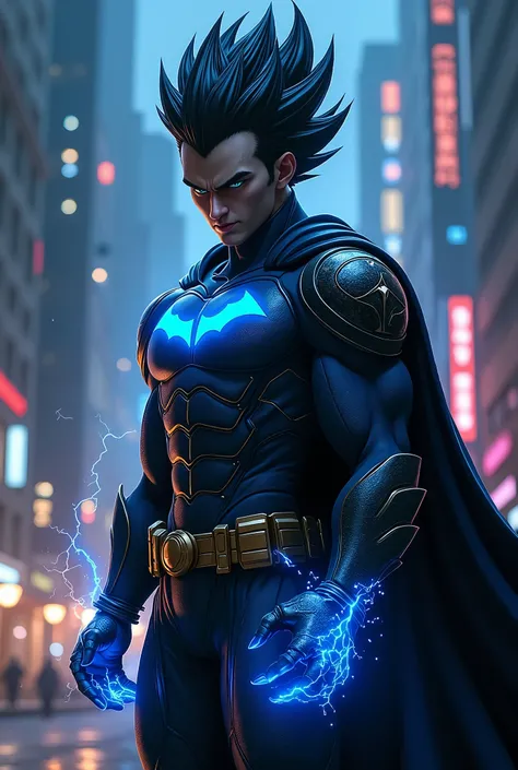 Create a fusion character between Vegeta and Batman 