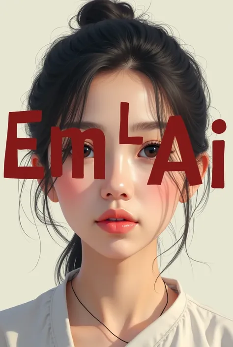  Created a poster of her sisters face covered with letters ( Em La Ai )