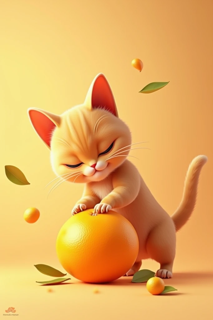 Cat and orange 