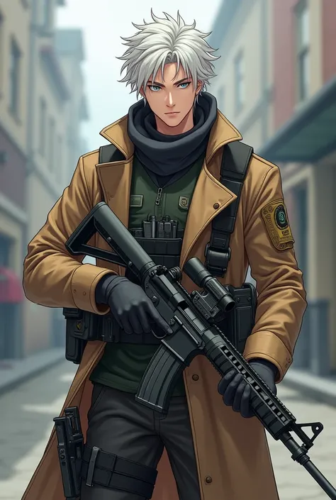 Name: Kristin
Gender: Male
Age: 20
Height: 190cm
Weight: 75kg
Appearance: White slightly long but short Hair, Greystone eyes. Sharp facial features.
Gear & clothes: Brown trench-coat with a bomber jacket underneath. I have a old leather police holster on m...