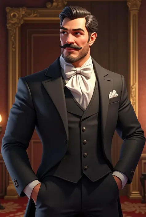 A rich animated gentleman handsome 