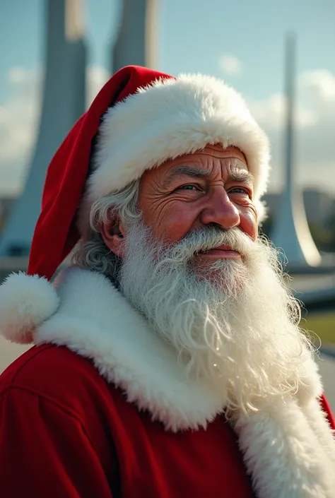 Santa Claus from Brasilia with the realistic face of President Lula 