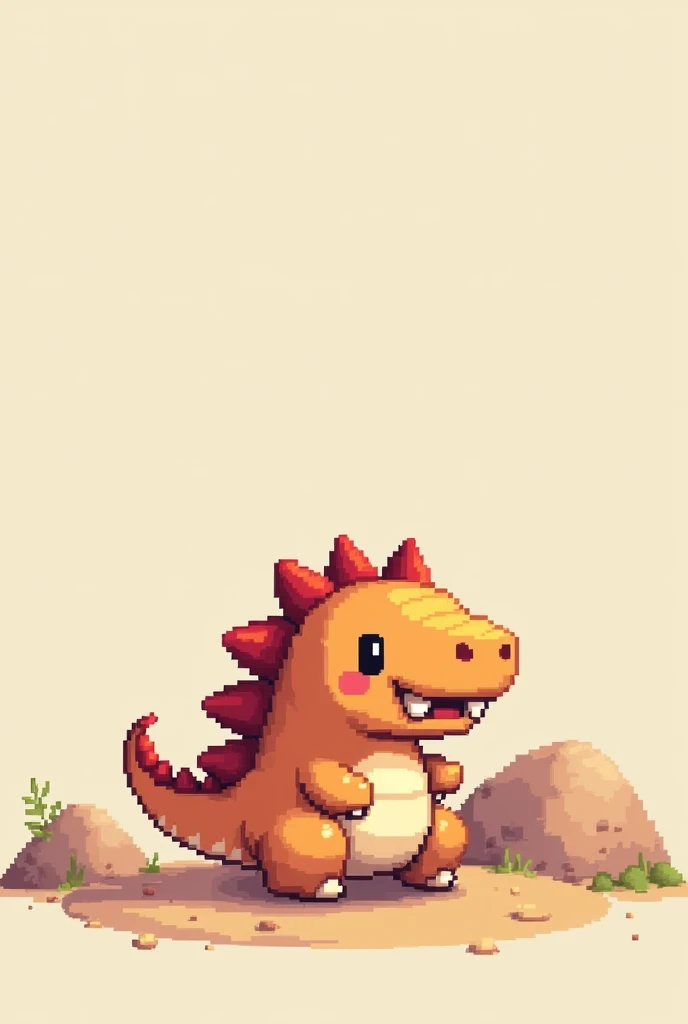 Baby dinosaur pixel art 