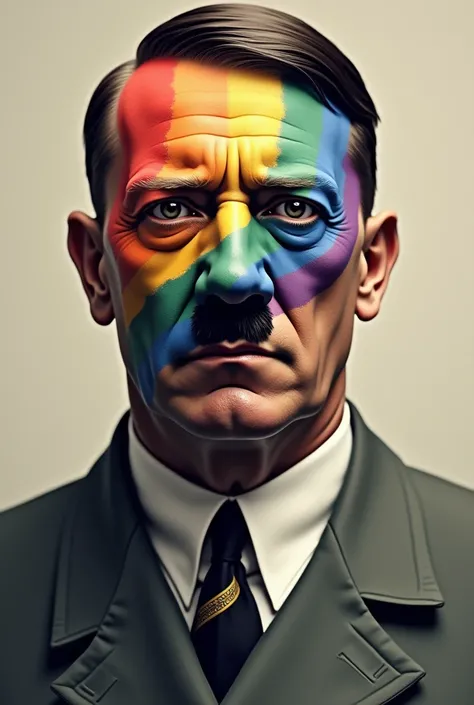 Hitler with the LGBT flag 