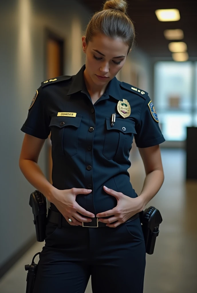 policewoman gets touched in her private parts