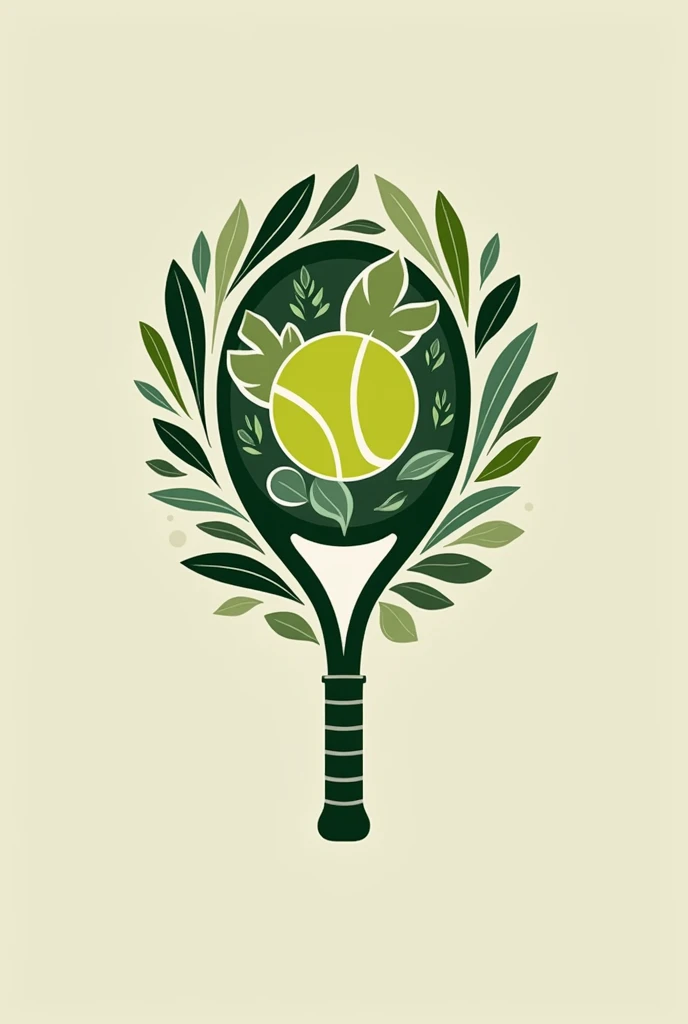 Create me a logo for an ecological tennis racket company called Bouboulat