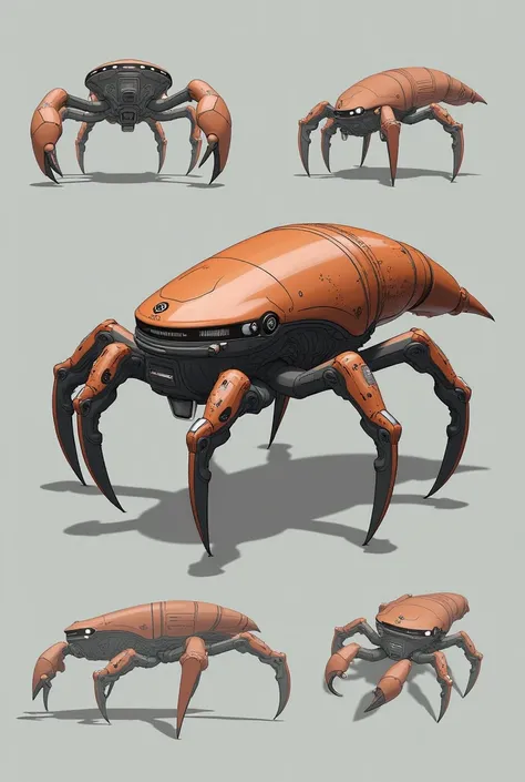 A drone with the idea of a crab body shape