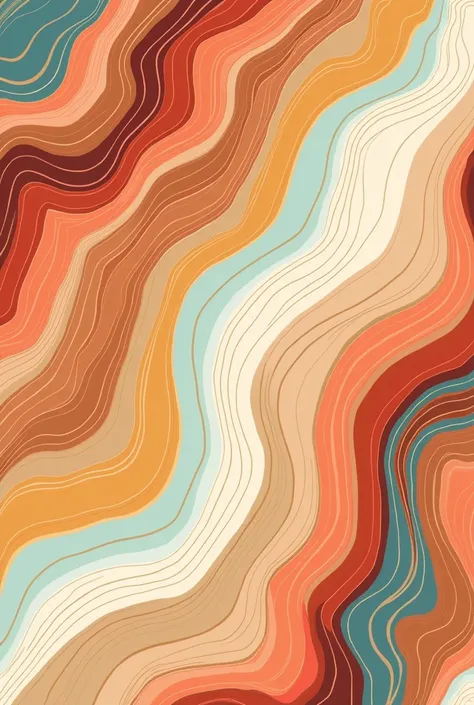 (((Masterpiece))), Create a seamless pattern inspired by organic flow and movement, featuring abstract, swirling lines and shapes that evoke a sense of harmony and rhythm. Use soft, earthy tones such as terracotta, ochre, and beige, complemented by vibrant...