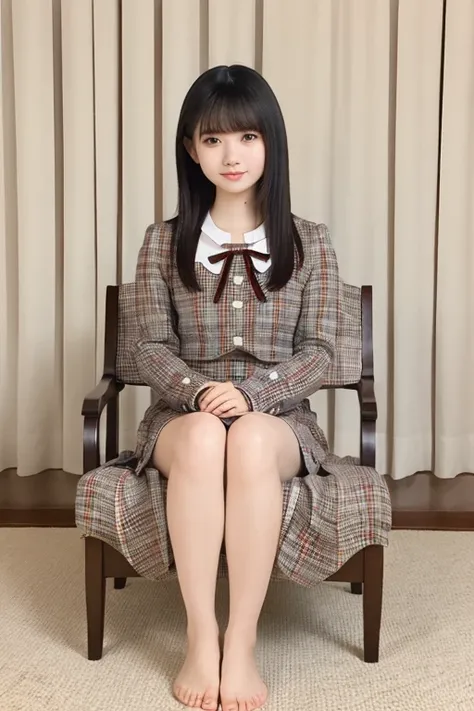   masterpiece on penis ,  top quality,  1 girl , Nogizaka_ costume,  cowboy shot, Thighs,  beautiful girl, tatami room  , Japanese-style room, sitting barefoot, watch viewers,Full Body Photo, Waistline,  official art,  RAW photos ,  incredibly absurd ,  fa...