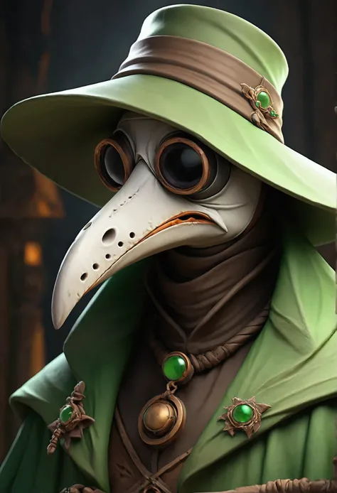 Green plague doctor