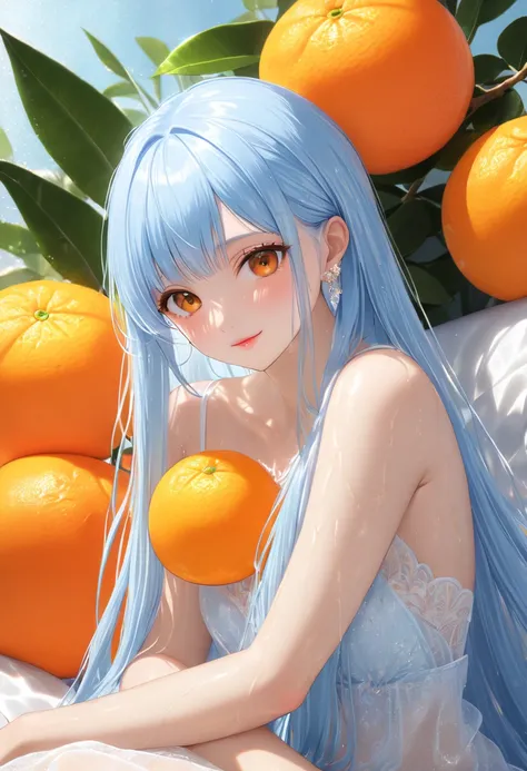 ,(((( light blue long hair)))), ,(((( light blue long hair)))),light blue hair, , long hair ((blush)) , cute face, big eyes, masterpiece, best quality,(((((a very delicate and beautiful girl))))), (flat chest),Amazing,beautiful detailed eyes,blunt bangs(((...