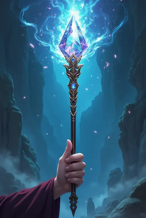 Create an image of one legendary anime wand 