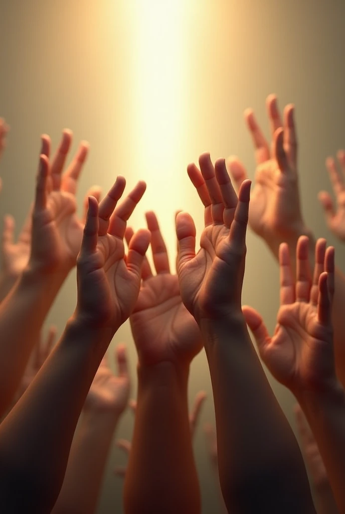 Make the image of raised hands worshiping but without the background 