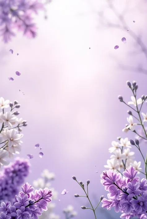 Create a light lilac background image with flowers for the agenda