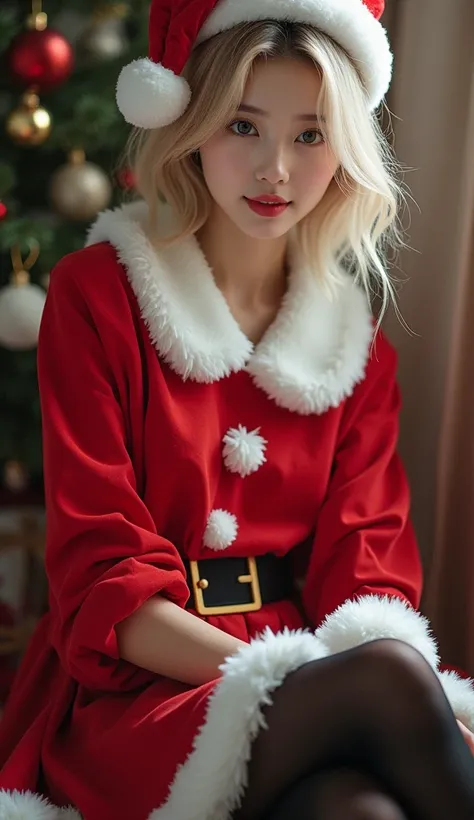 (masterpiece, 4K, 8k, high resolution, ultra-detailed:1.2),extremely detailed,((clear skin,Eye)), (beautiful eye source),((beautiful detailed eyes)), beautiful detailed lips, extremely detailed eyes and face, One person,Cute girl,Smile,Korean female,Blond ...