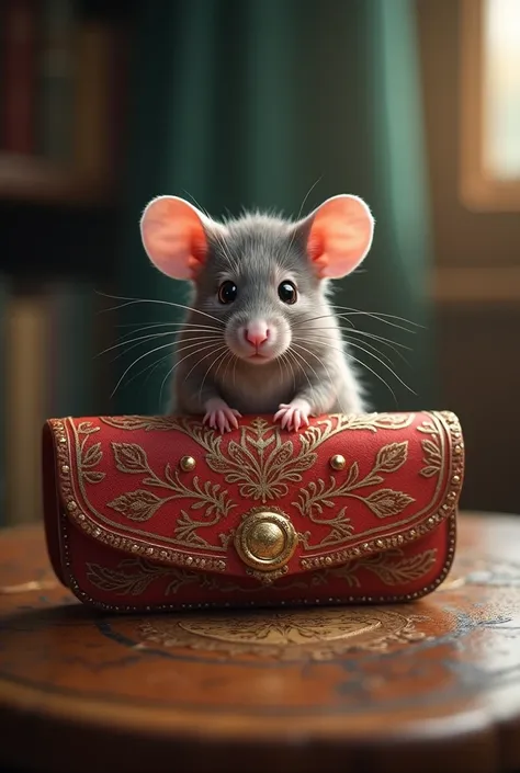 Eyeglass case made of beautiful material, rat