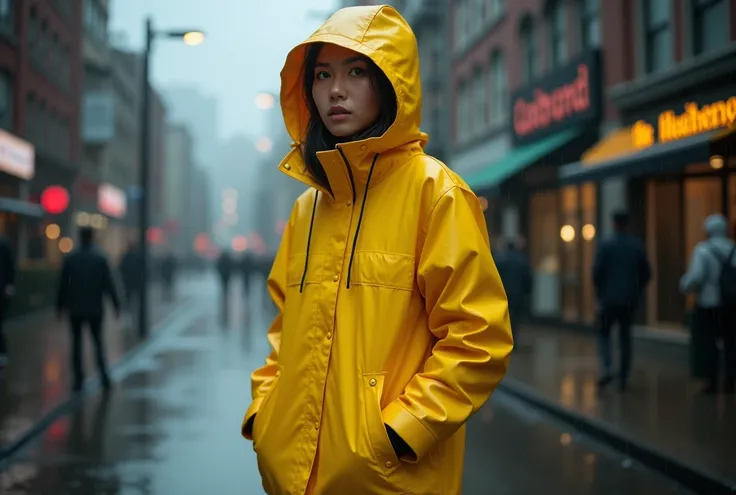 Yellow raincoat