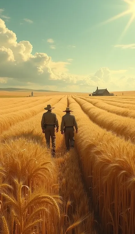 A wheat field where the crop is drying up