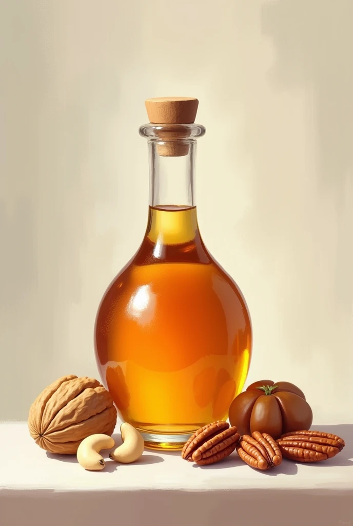 One bottle honey with different nut 